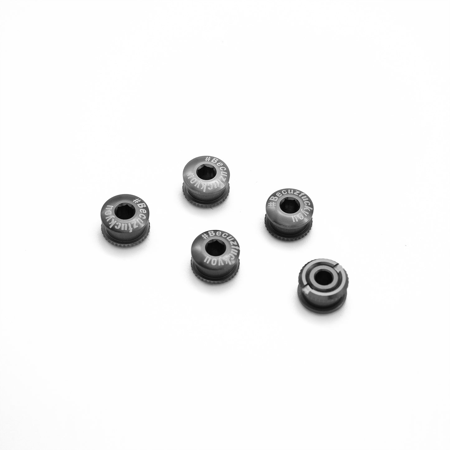 Rookiez Chainring Bolts - #becuzfuckyou