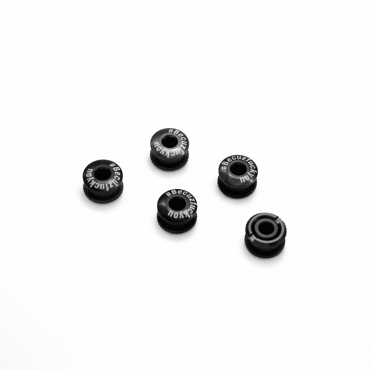 Rookiez Chainring Bolts - #becuzfuckyou