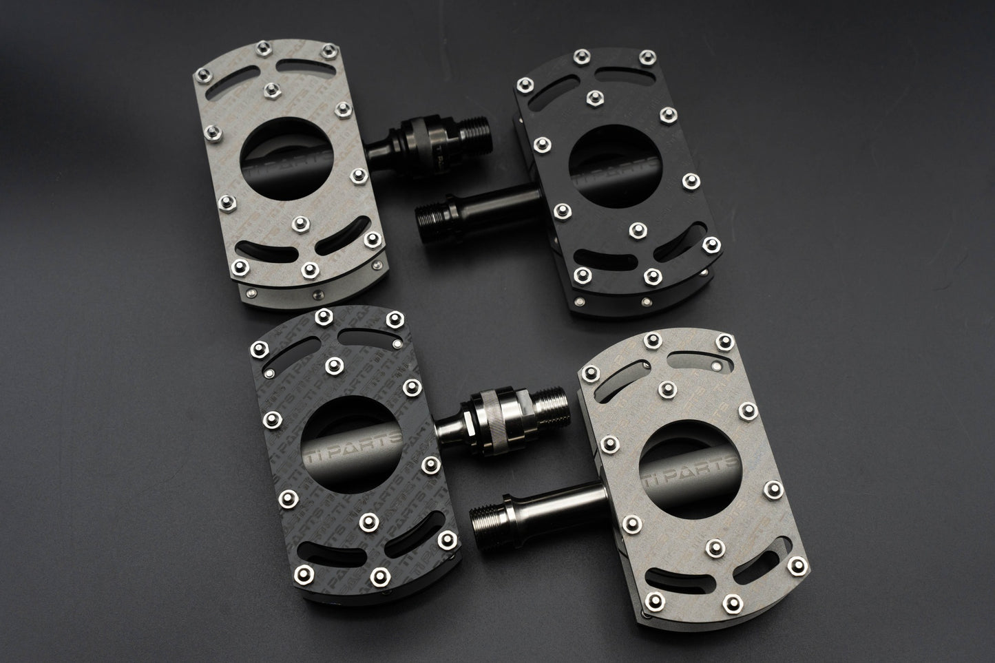 Ti Parts Workshop Titanium Hexagon/Circle Pedal Extension Plate