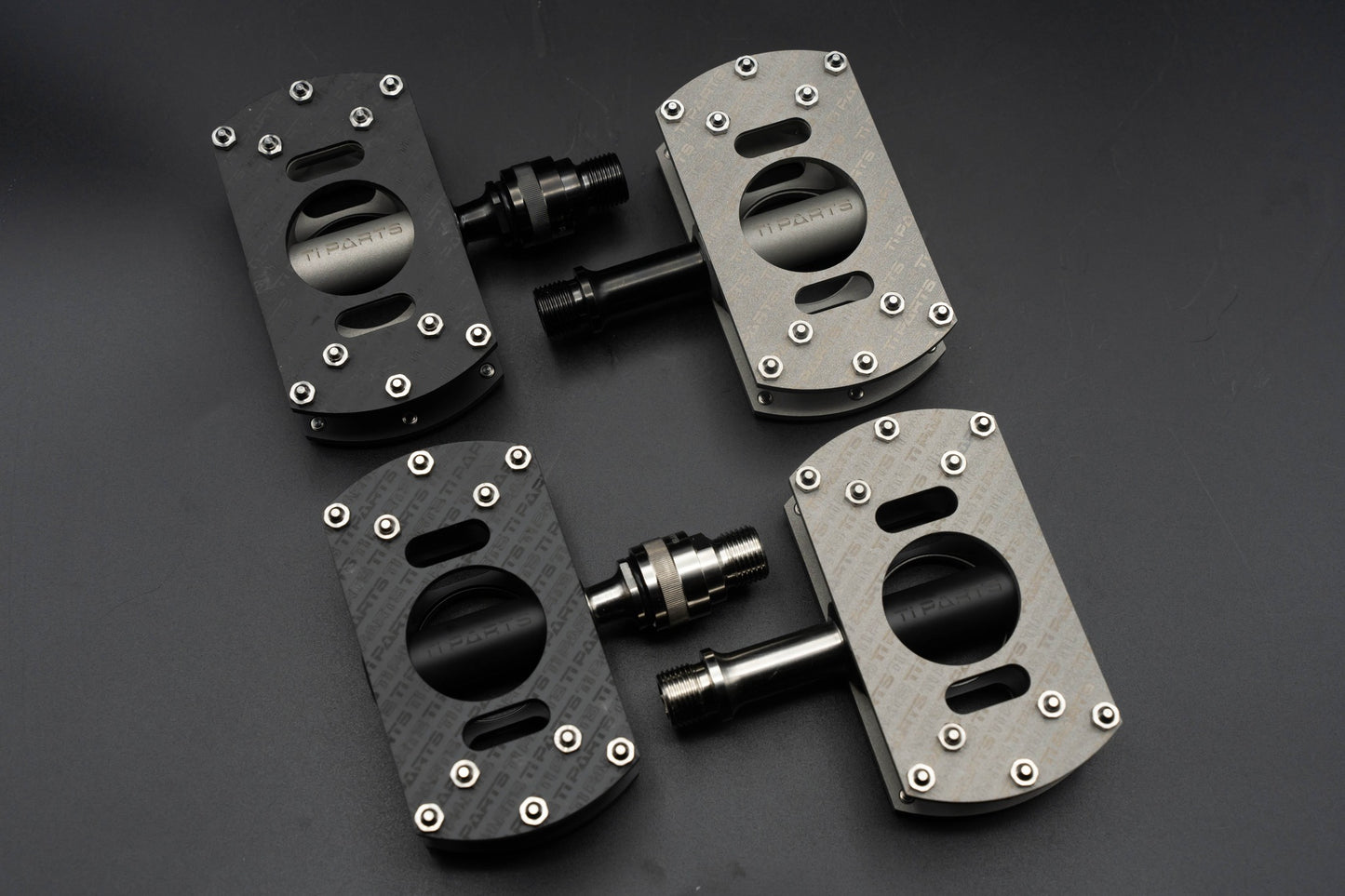 Ti Parts Workshop Titanium Hexagon/Circle Pedal Extension Plate