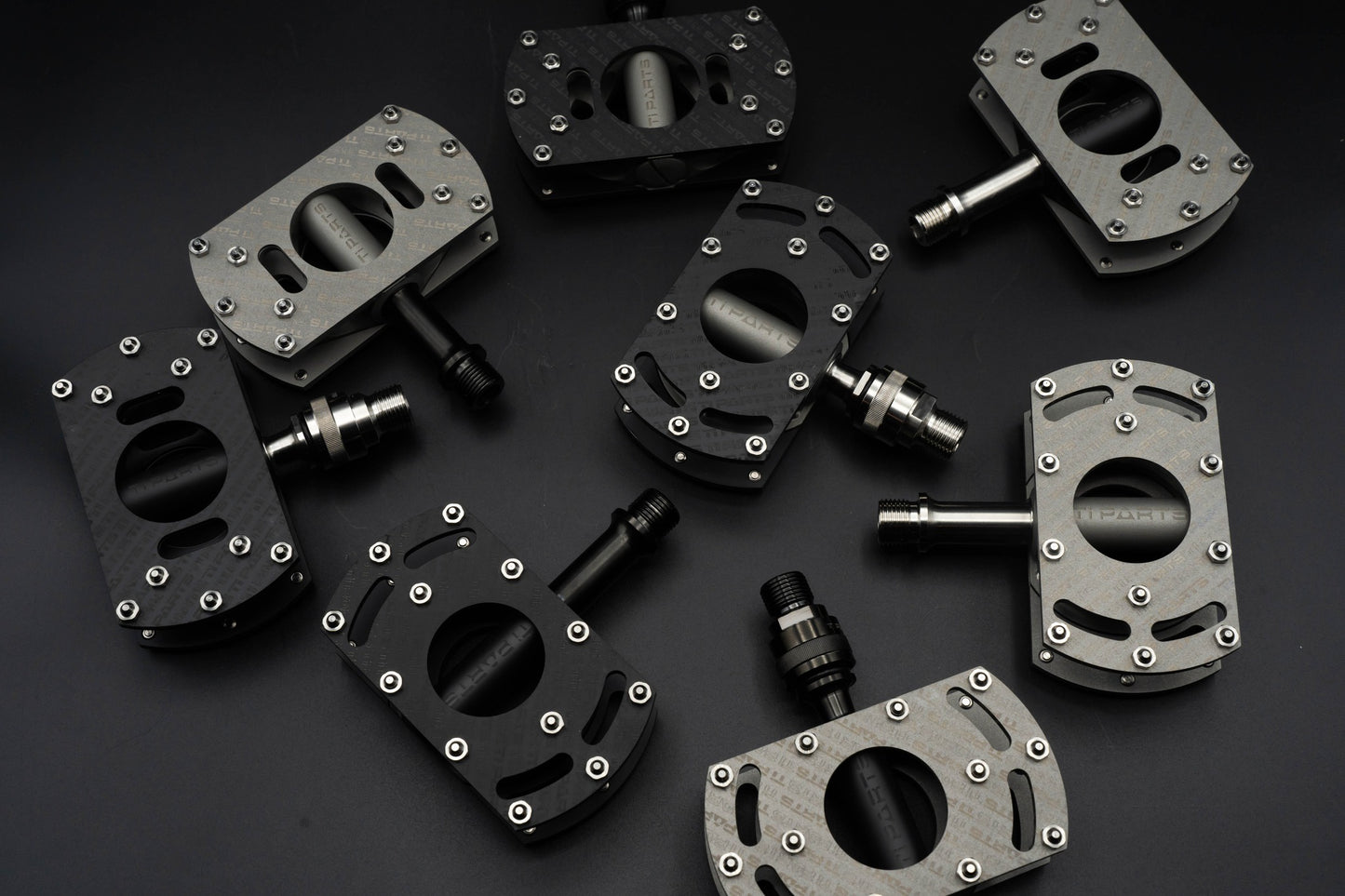 Ti Parts Workshop Titanium Hexagon/Circle Pedal Extension Plate