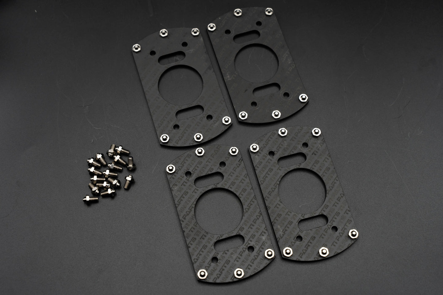 Ti Parts Workshop Titanium Hexagon/Circle Pedal Extension Plate