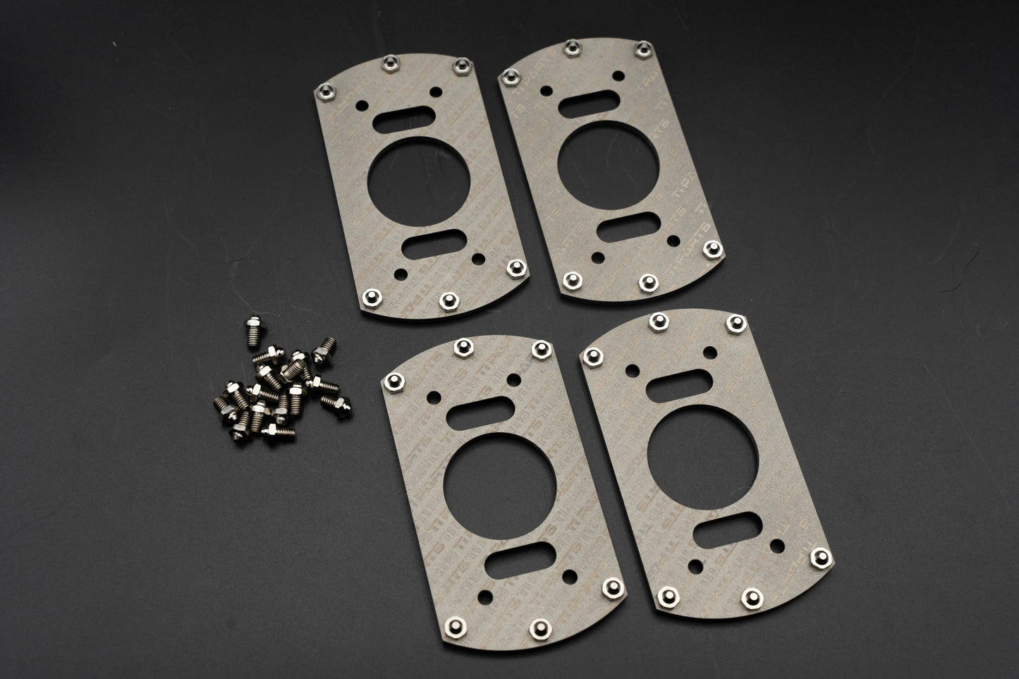 Ti Parts Workshop Titanium Hexagon/Circle Pedal Extension Plate