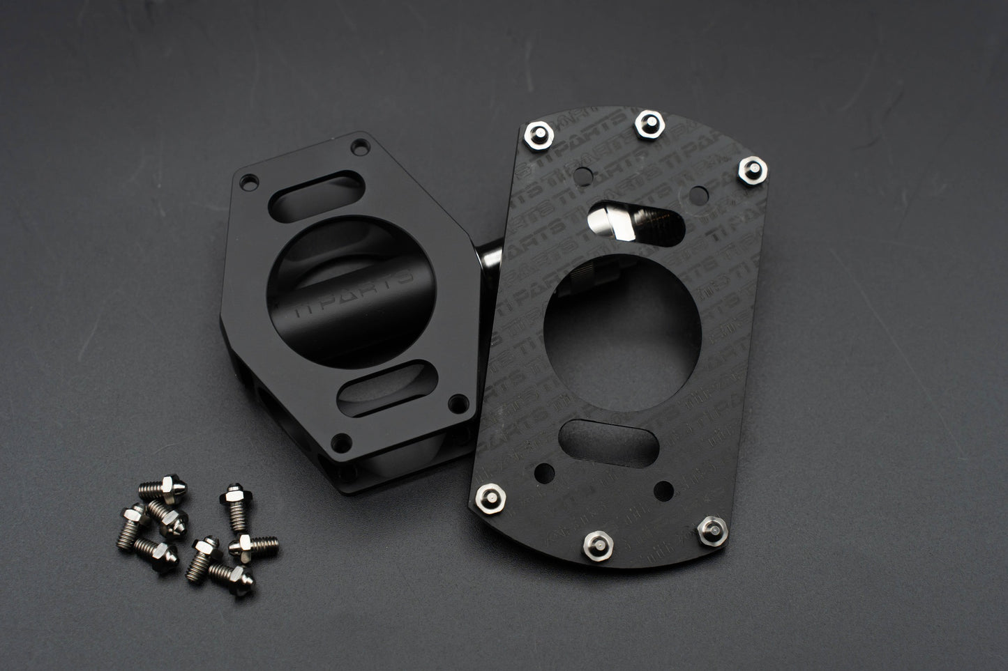 Ti Parts Workshop Titanium Hexagon/Circle Pedal Extension Plate