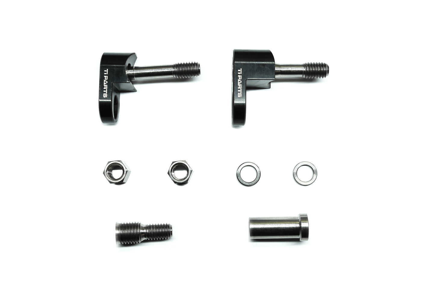 Ti Parts Workshop titanium eeBrake adapter (Regular Mount) + reverse wires guiding set for Brompton (A/C/P Line)