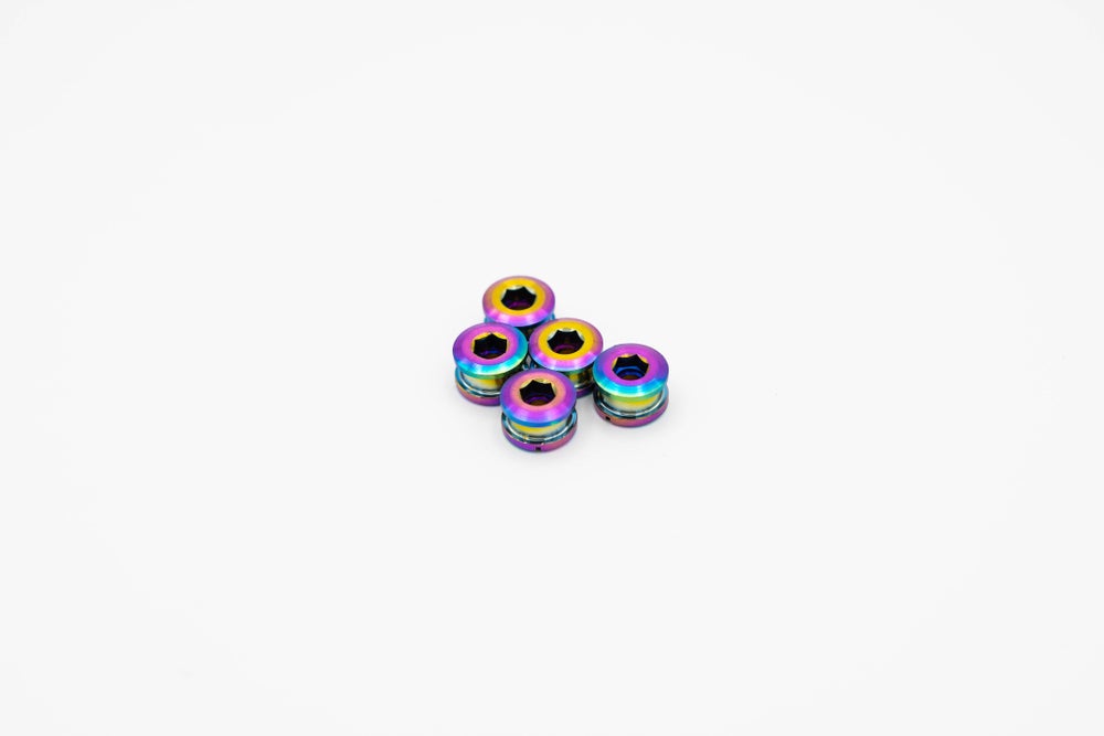 Titanium Chainring Bolts (Oil Slick)