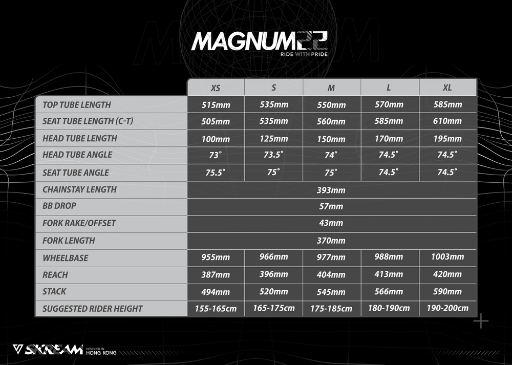 Skream Magnum22 Frameset (Iron)